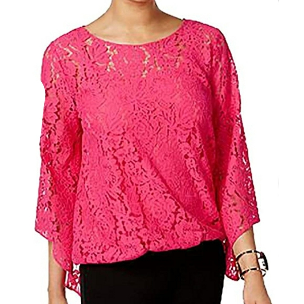 Alfani Women's Lace Bubble Top in Brillian…